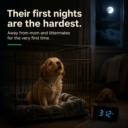 Their first nights are the hardest - puppy alone in crate at 3AM